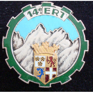 Insigne métallique du 14° escadron régional du train Drago Béranger