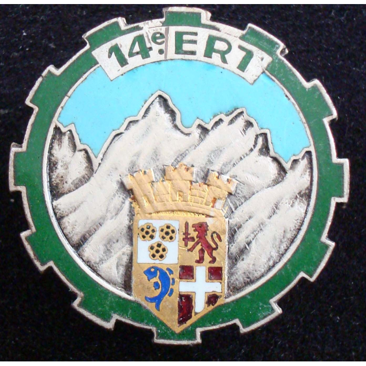 Insigne métallique du 14° escadron régional du train Drago Béranger