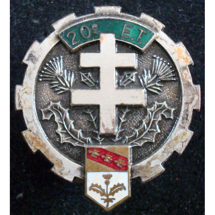 Insigne métallique du 20° escadron du train fabrication Drago Paris