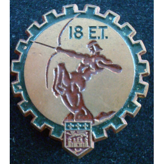 Insigne métallique du 18° escadron du train fabrication Drago peint