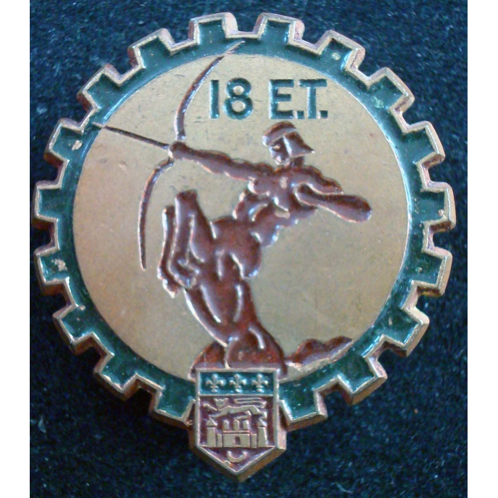 Insigne métallique du 18° escadron du train fabrication Drago peint