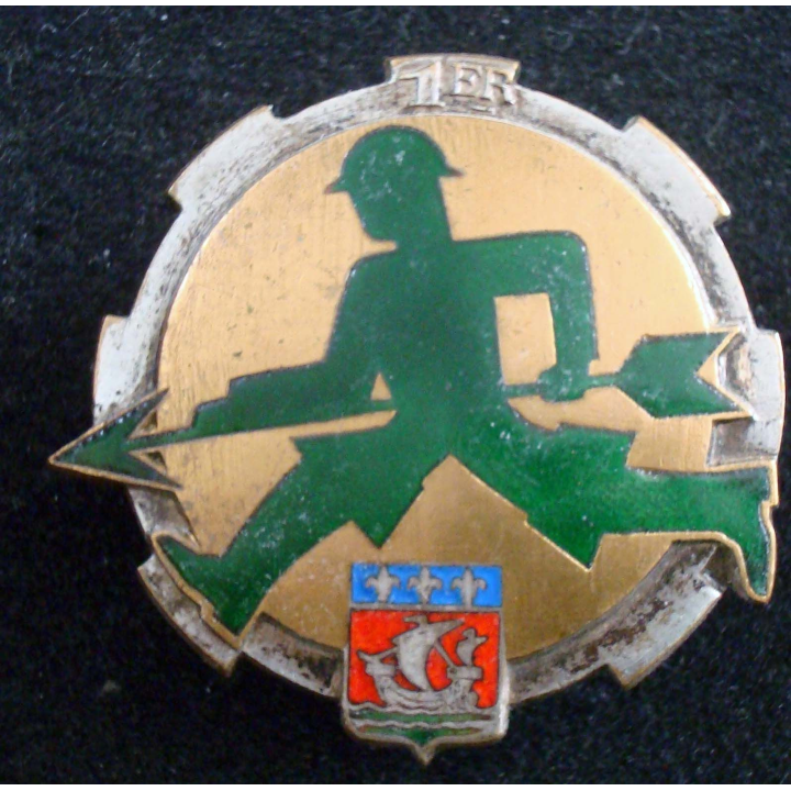 Insigne métallique du 1° escadron du train