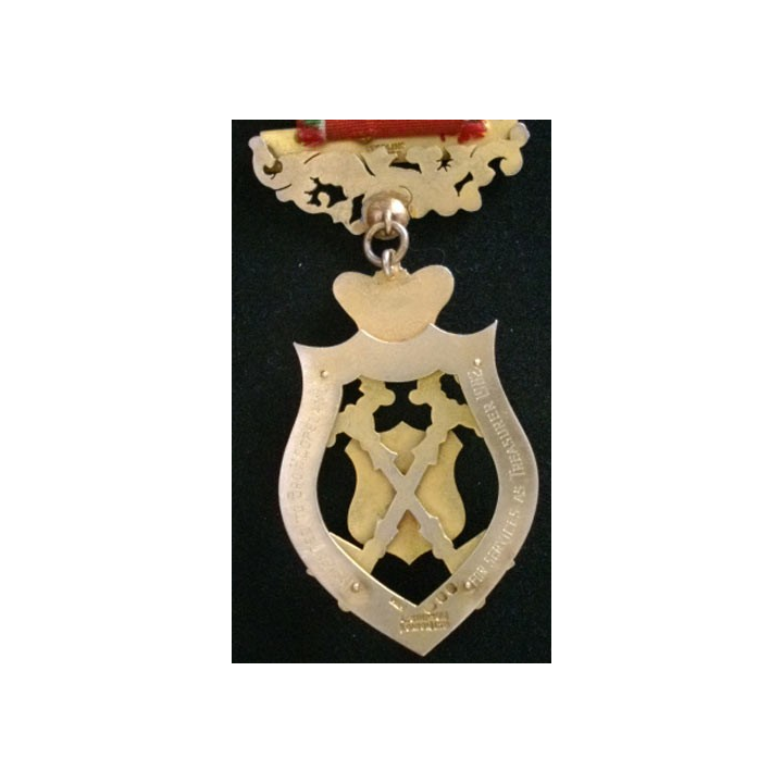MÉDAILLE ANGLAISE DE TRÉSORIER DE LA LOGE RAOB 1618