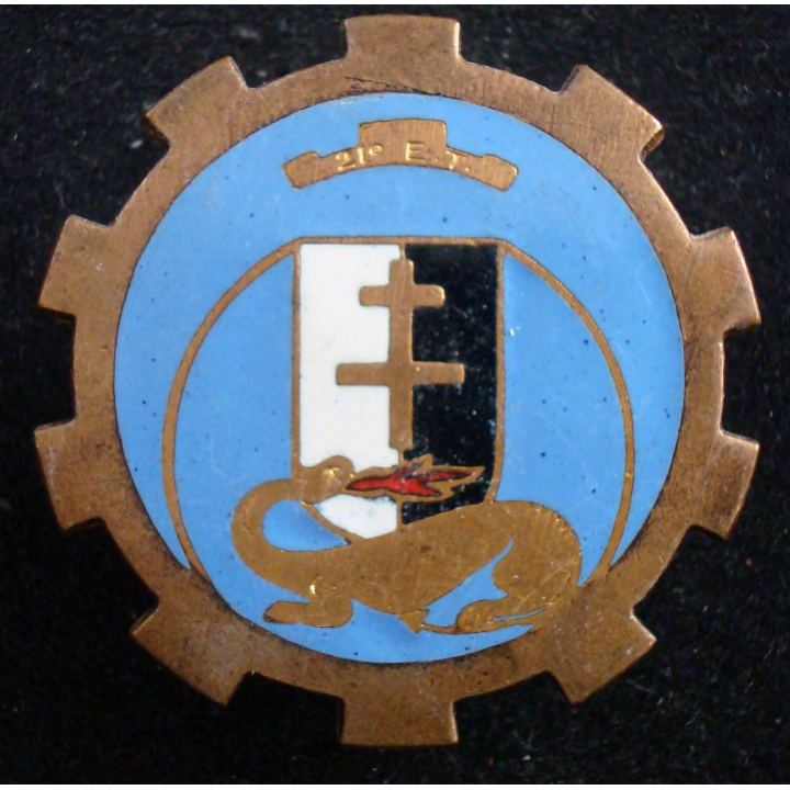 Insigne métallique du 21° escadron régional du train Arthus-Bertrand.