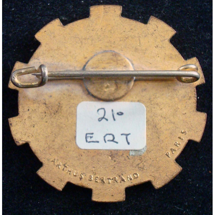 Insigne métallique du 21° escadron régional du train Arthus-Bertrand.