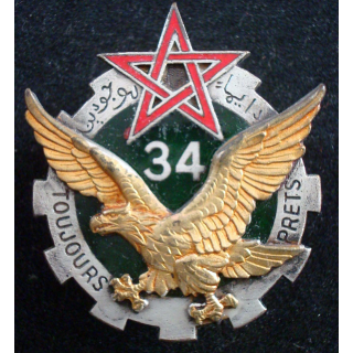 Insigne métallique du 34° escadron du train Drago Béranger