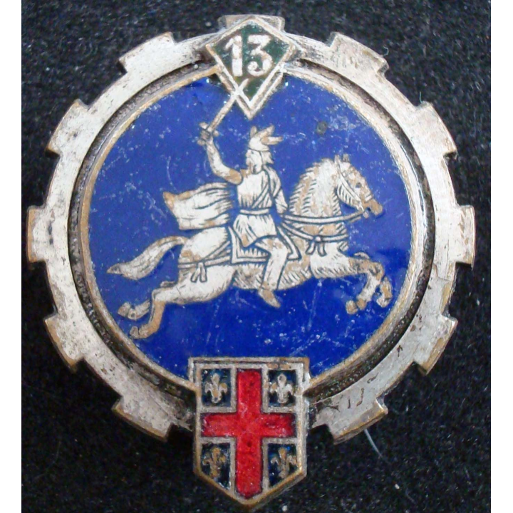 Insigne métallique du 13° escadron du train Drago Béranger