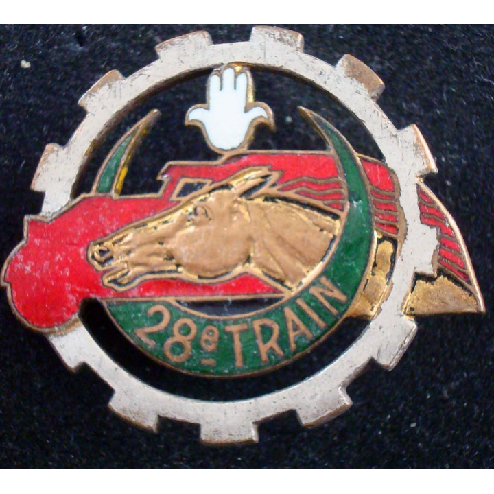 Insigne métallique du 28° escadron du train Arthus Bertrand