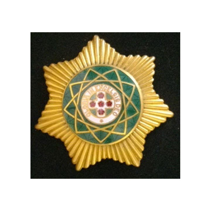 PLAQUE MAÇONNIQUE ROSE CROIX ANGLAISE