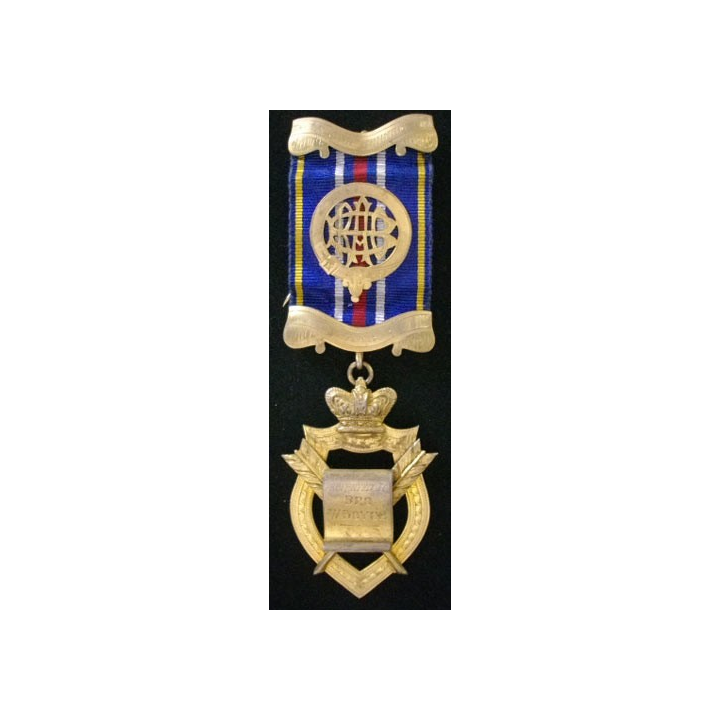 MÉDAILLE MAÇONNIQUE ANGLAISE SECRÉTAIRE RAOB 1938