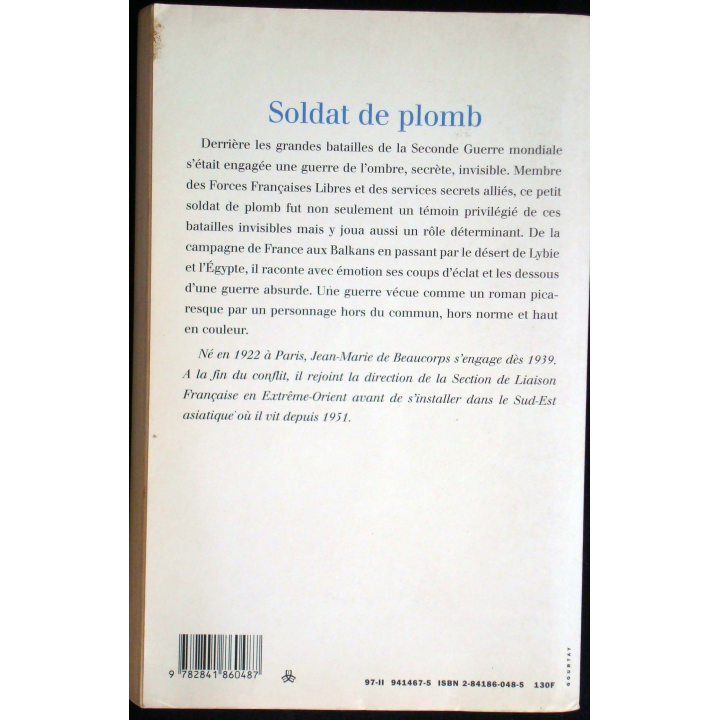 Soldat de plomb écrit par J-Marie De Beaucorps aux éditions Michalon