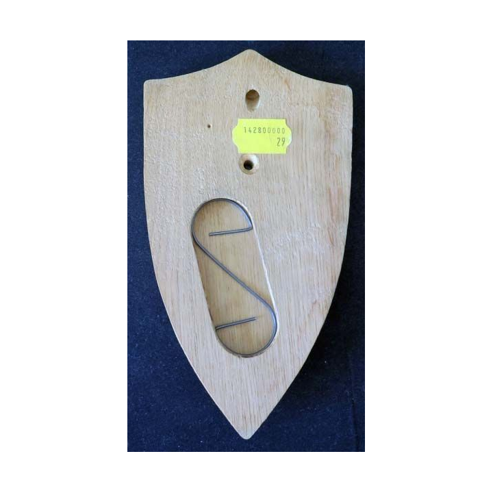 insigne de la Police allemande tissu et métal sur écu de bois