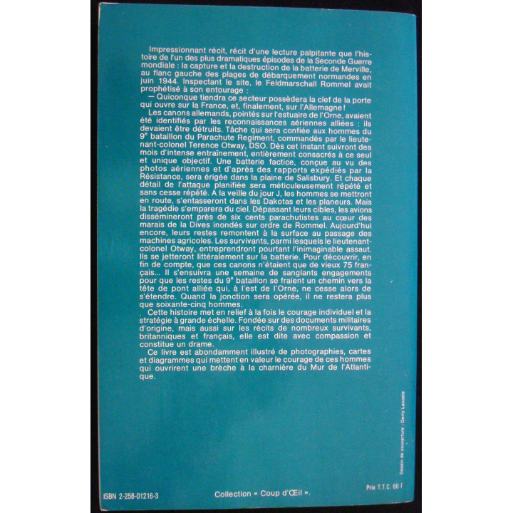La nuit des canons de Merville par John Golle. Ed. Presses de la Cité