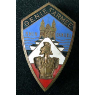 Insigne métallique du génie de la 1° armée de fabrication Chobillon