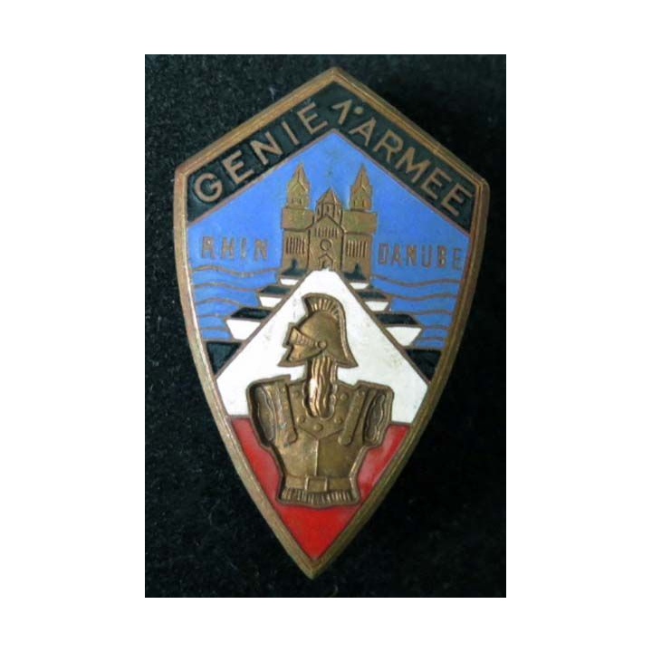 Insigne métallique du génie de la 1° armée de fabrication Chobillon