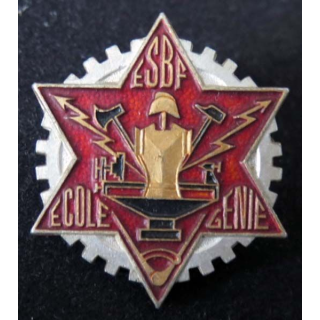 Insigne métallique école du génie Bois et fer de fabrication Augis