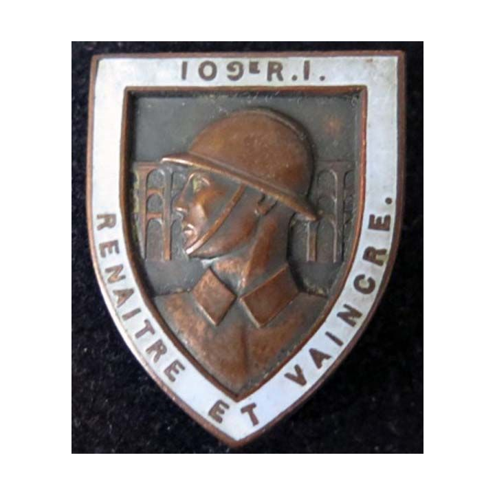 109° régiment d'infanterie de fabrication Arthus Bertrand en émail