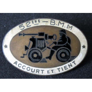 52° bataillon de mitrailleurs motorisés en émail