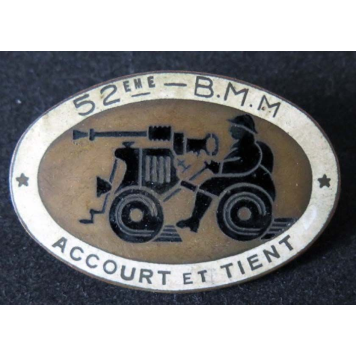 52° bataillon de mitrailleurs motorisés en émail
