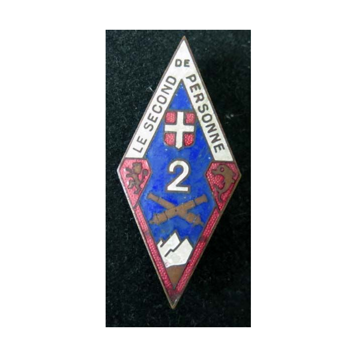 2° régiment d'artillerie de montagne de fabrication Augis en émail