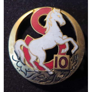 Insigne 10° escadron de spahis algériens de fabrication Drago en émail