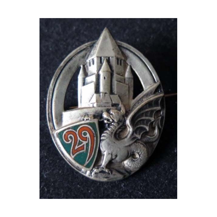 29° régiment de dragons de fabrication Arthus Bertrand ABPD en émail
