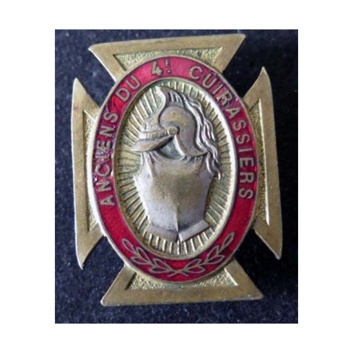 Anciens du 4° régiment de cuirassiers de fabrication Aubert en émail