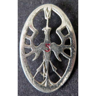 5° régiment cuirassiers ovale métal chromé artisanale Extrême Orient