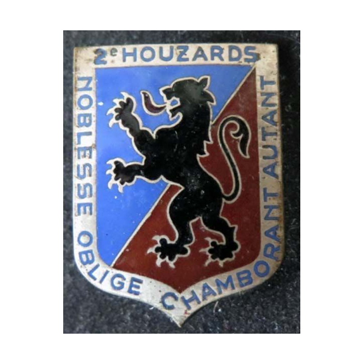 2° régiment de hussards de fabrication Drago Béranger en émail