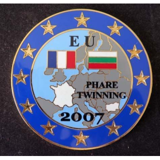 médaille de table EU phare twinning 2007 police France Bulgarie