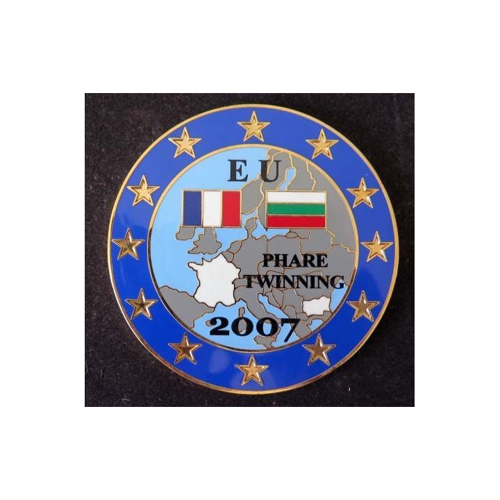médaille de table EU phare twinning 2007 police France Bulgarie