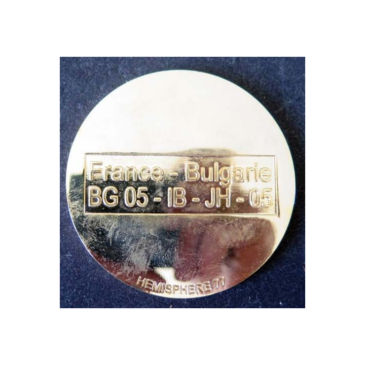 médaille de table EU phare twinning 2007 police France Bulgarie