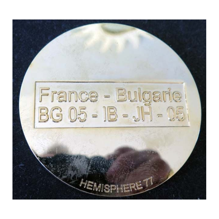 médaille de table EU phare twinning 2007 police France Bulgarie