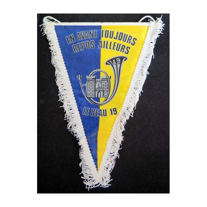 fanion du 19° bataillon de chasseurs à pieds en tissu imprimé 19° BCP