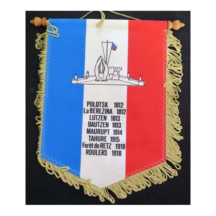 fanion du 128° régiment d'infanterie de tissu imprimé