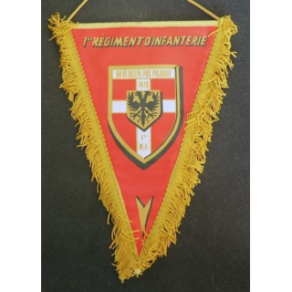 fanion du 1° régiment d'infanterie Picardie de tissu imprimé