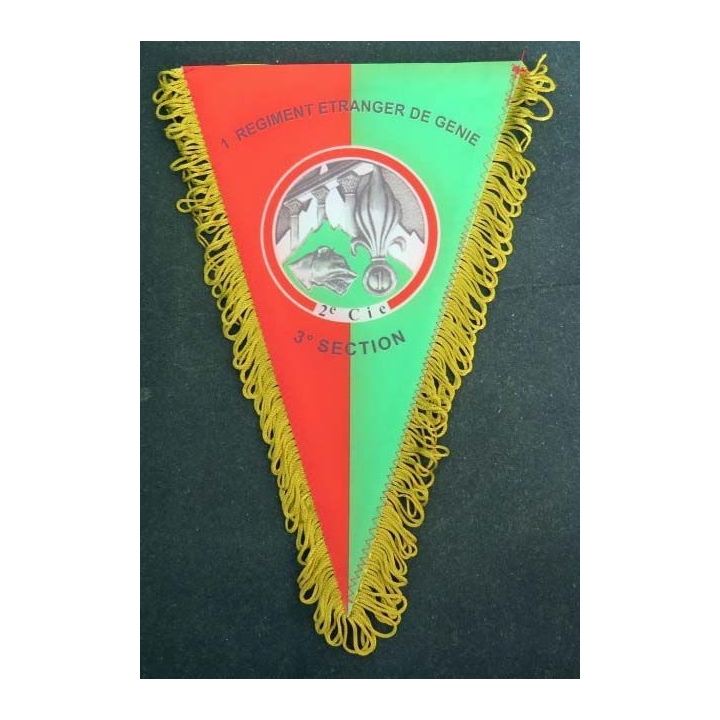 fanion de la 3° section de la 2° cie du 1° régiment étranger du génie