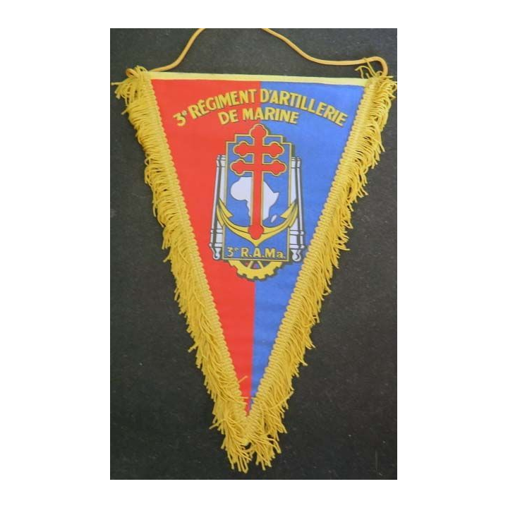 fanion du 3° régiment d'artillerie de marine en tissu imprimé