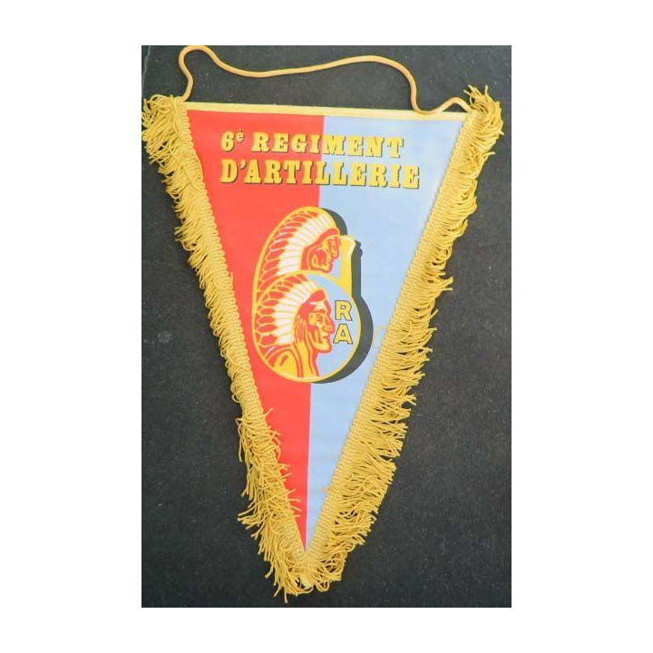 fanion du 6° régiment d'artillerie en tissu imprimé
