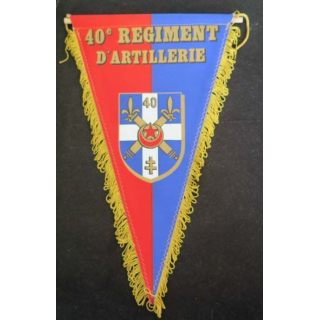 fanion du 40° régiment d'artillerie en tissu imprimé