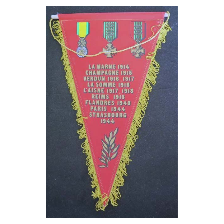 fanion du 40° régiment d'artillerie en tissu imprimé