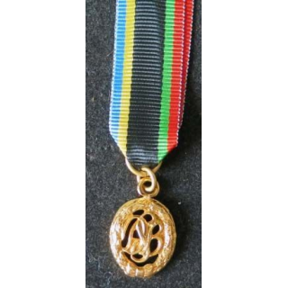 Médaille miniature des sports allemande de grade or