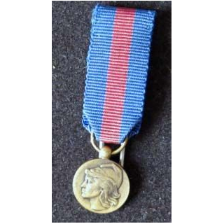 Médaille miniature des services militaires volontaires en bronze