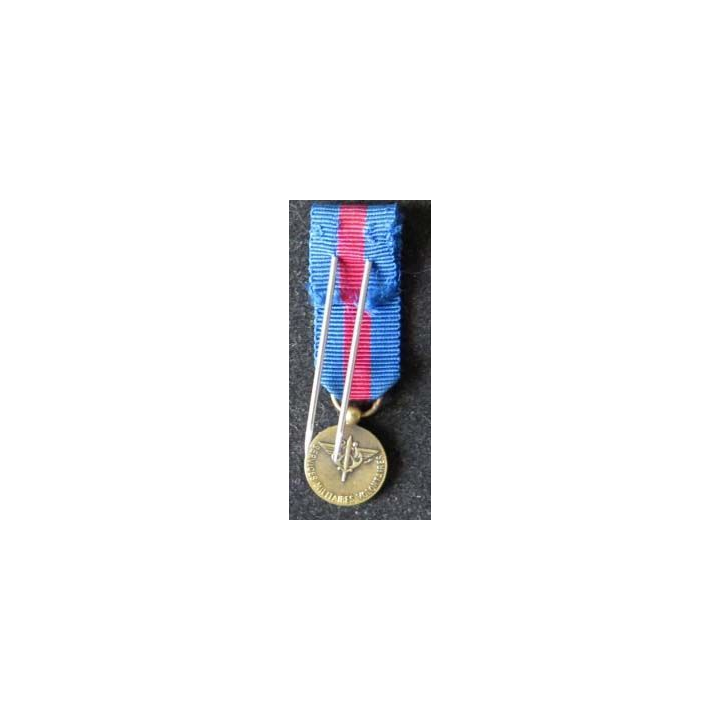 Médaille miniature des services militaires volontaires en bronze