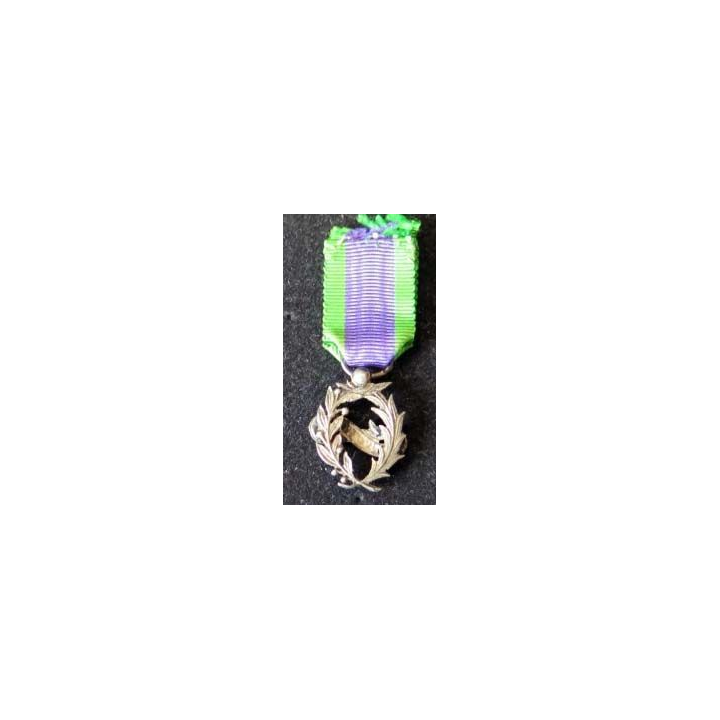 Cette médaille miniature civile de l'encouragement public est en argent