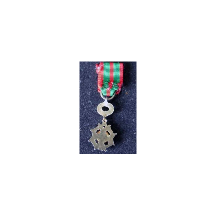 Cette médaille miniature civile du mérite philanthropique est en métal
