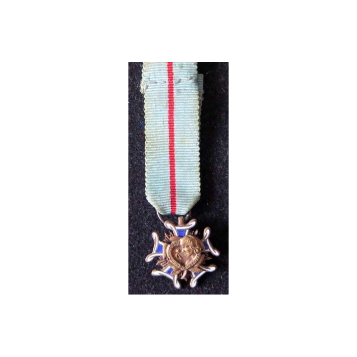 Médaille miniature civile de l'ordre de la courtoisie française bronze