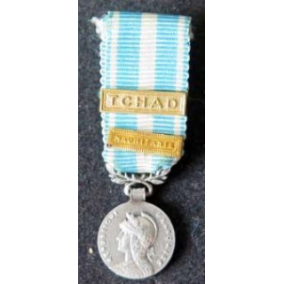 Médaille miniature française d'outre mer Mauritanie et Tchad