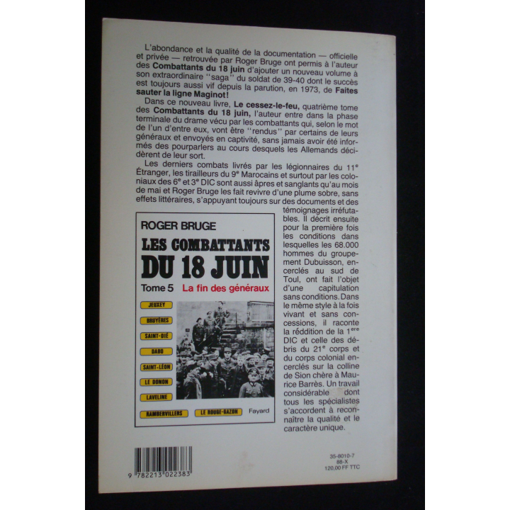 Les combattants du 18 Juin. Tome 4, le cessez-le-feu