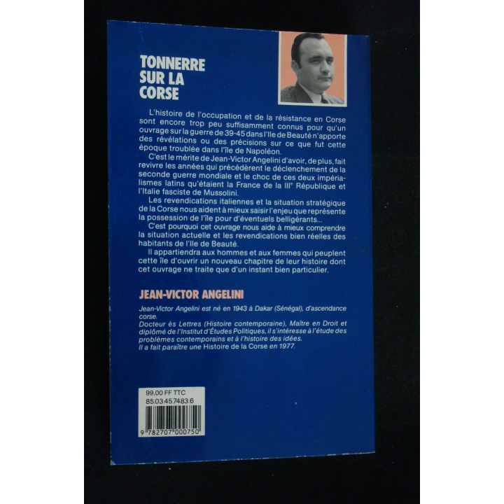 Tonnerre sur la Corse 1939-1945 par Jean-Victor Angelini